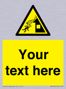 Custom warning roof avalanche